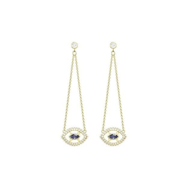 Swarovski Evil Eye Love Circulation Collection Lucky And Guardian Earrings Women earrings Gold 5445866 Box (Random Color)