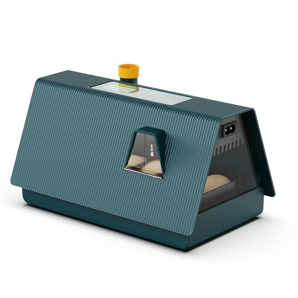 Incubator for Hatching Eggs Automatic Egg Turning 10 Eggs LED Efficient Egg Illumination Display US Plug dark green