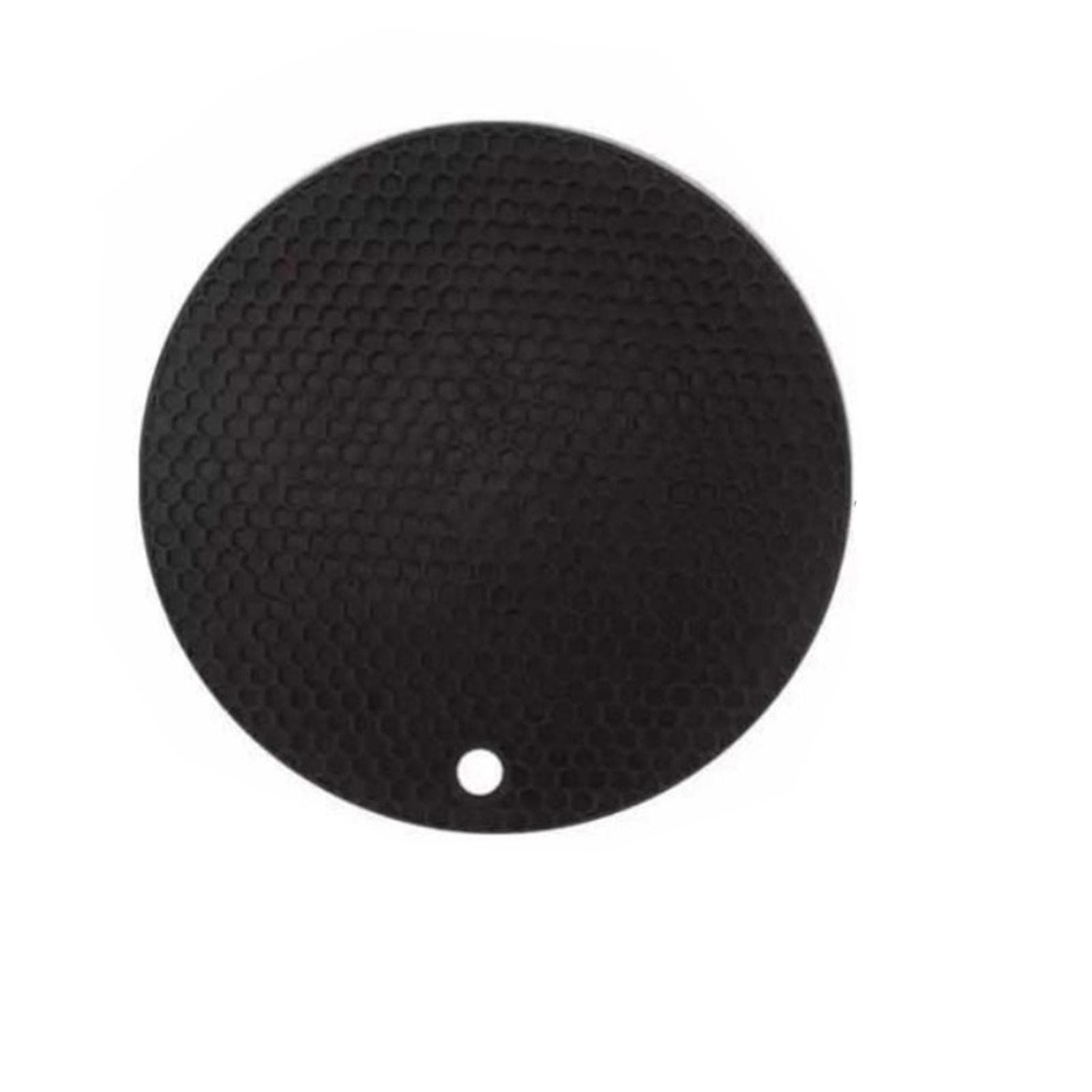 Round Placemat Rubber Toxic Free Prevent Slip Heat Resistant Washable Table Insulation Pad for Cup 15.5cm/6.1in black