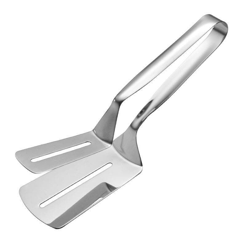 Stainless Steel Kitchen Tongs - Non-Stick, Multi-Use Food Clamp for Steak, Fish & More - Essential Cooking Tool 1PC silver