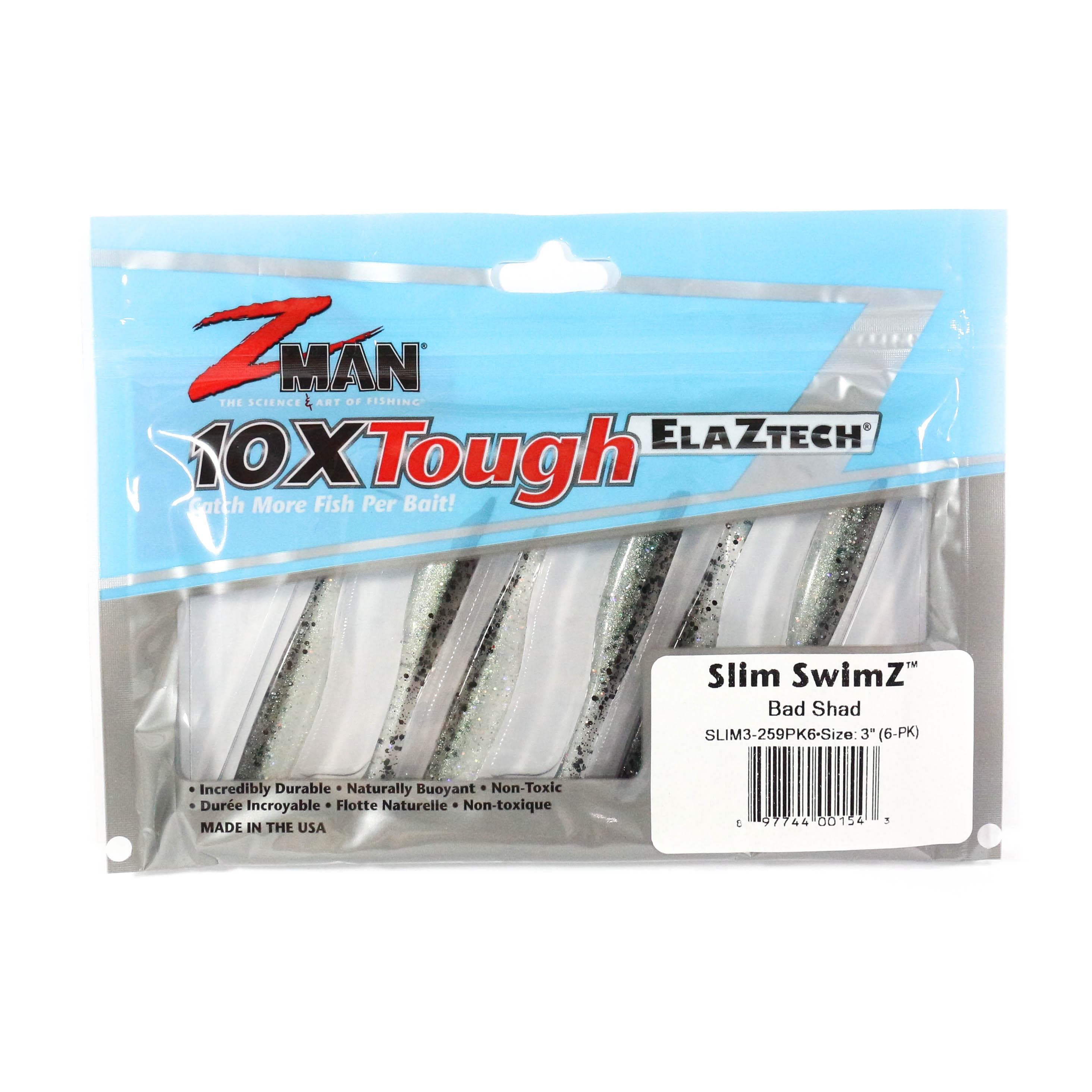 Zman Soft Lure Slim SwimZ 3 Inch 6/Pack Bad Shad (1543)