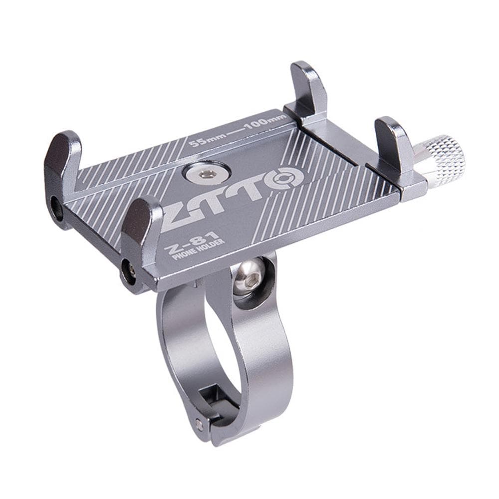 Mobile Phone Holder Mount Bicycle Phone Navigation Fixed Bracket Moto Handlebar Aluminum Alloy Bike grey