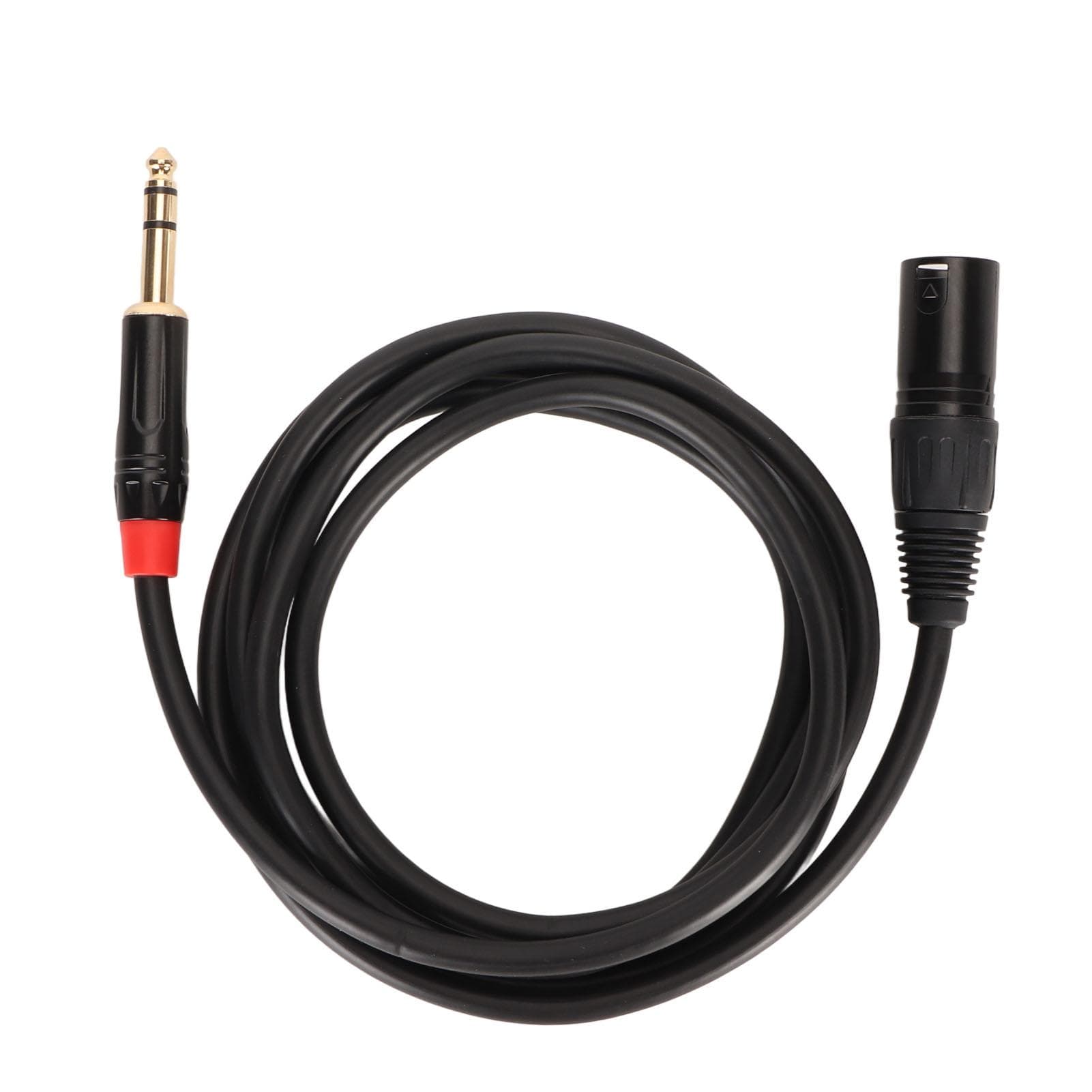XLR Male to TRS Cable 14in Balanced 6.35mm Audio for Electric Guitar Tuner Microphone 2meter