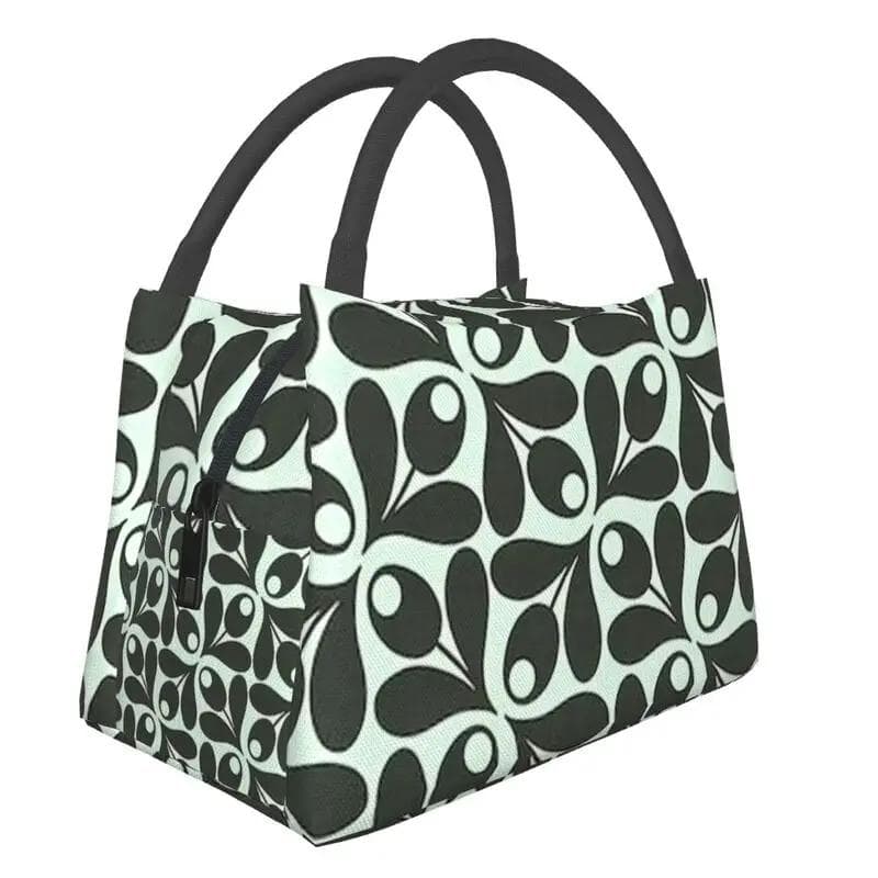 Orla Kiely Abstract Multi Stem Insulated Lunch Tote Bag for Mid Century Scandinavian Geometric Cooler Thermal Food Lunch Box 28x17x16CM clear