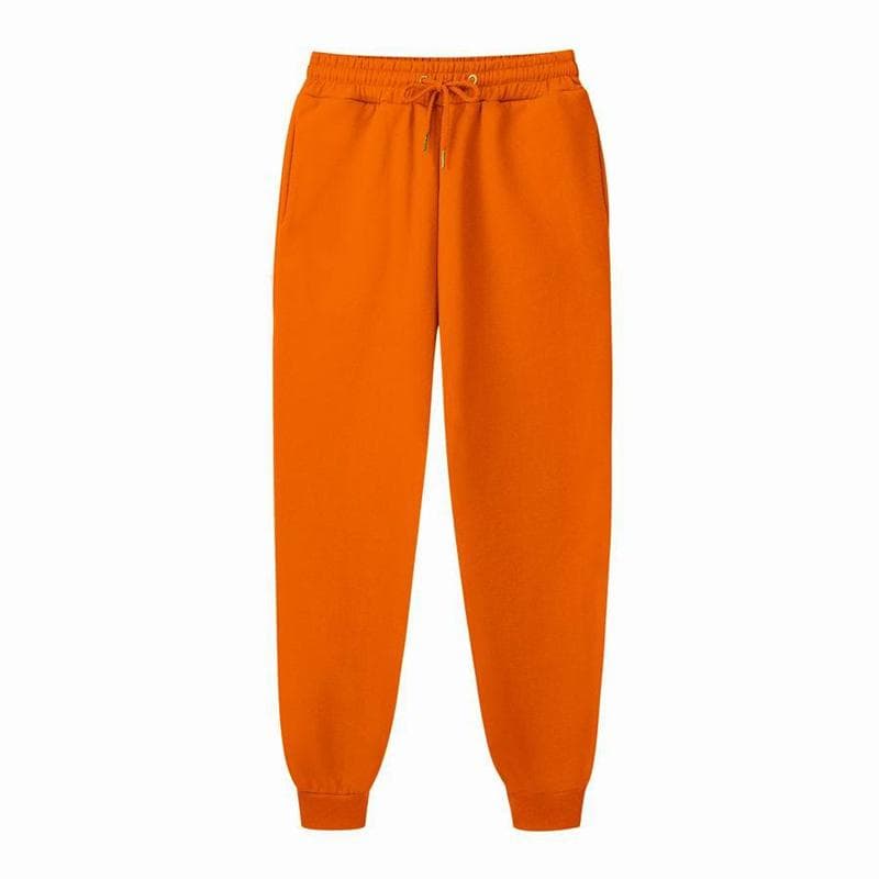 New Men Joggers Brand Male Trousers Casual Pants Sweatpants Jogger 13 Color Workout Sweatpants XL orange