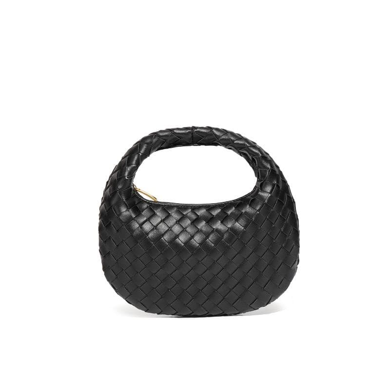 Fashionable Solid-color Hand-held Women's Bag, Simple and Trendy Hand-woven Bag, Single-shoulder Crossbody Bag