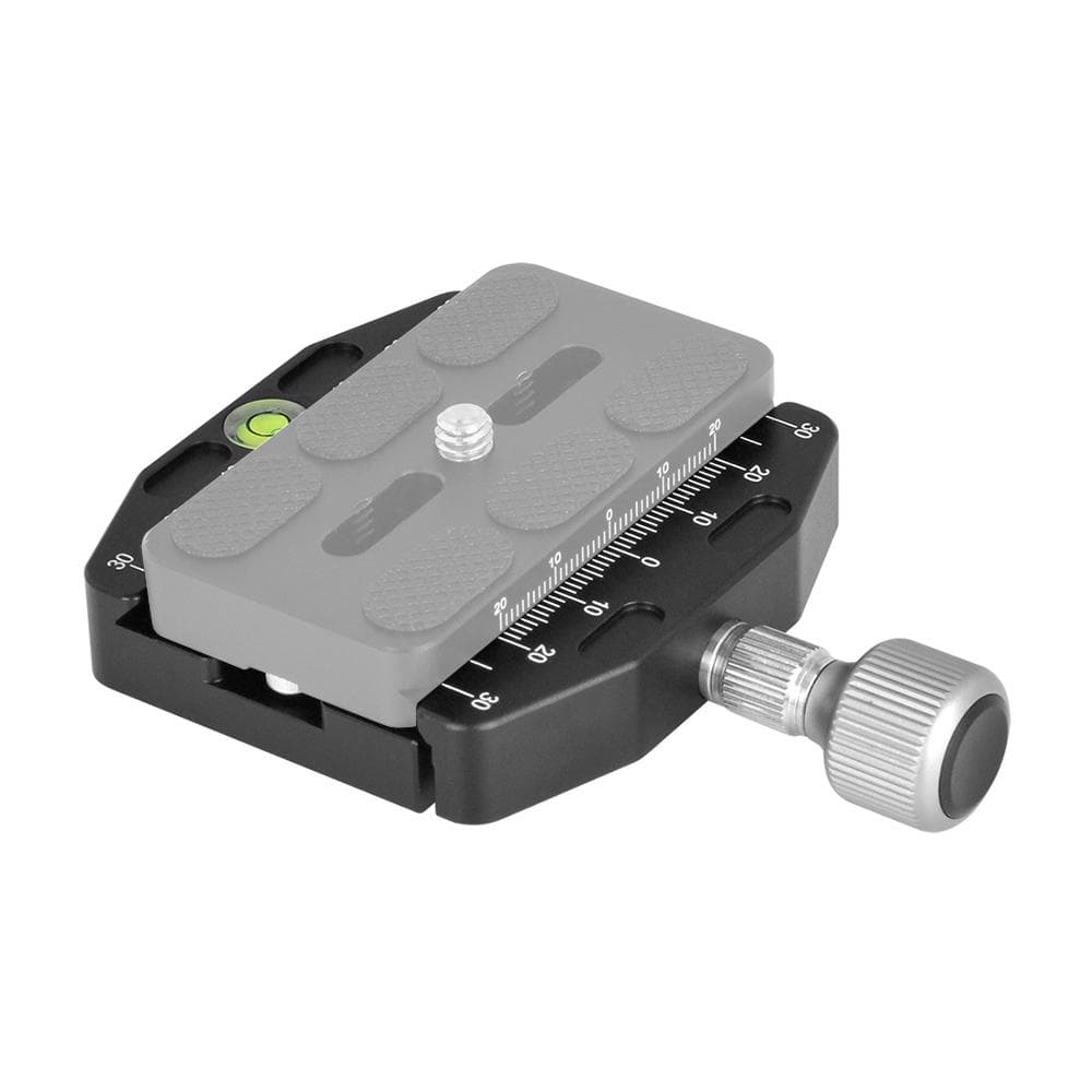 CL-70N 70mm Aluminum Alloy Quick Release QR Plate Clamp 3/8-inch with 1/4-inch Adapter &