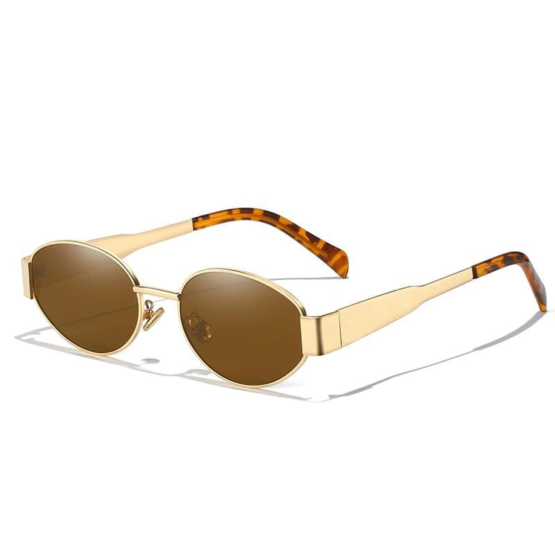 UV400 Sunglasses For Women Men Fashion Oval Alloy Frame Sun Glasses Eyewear