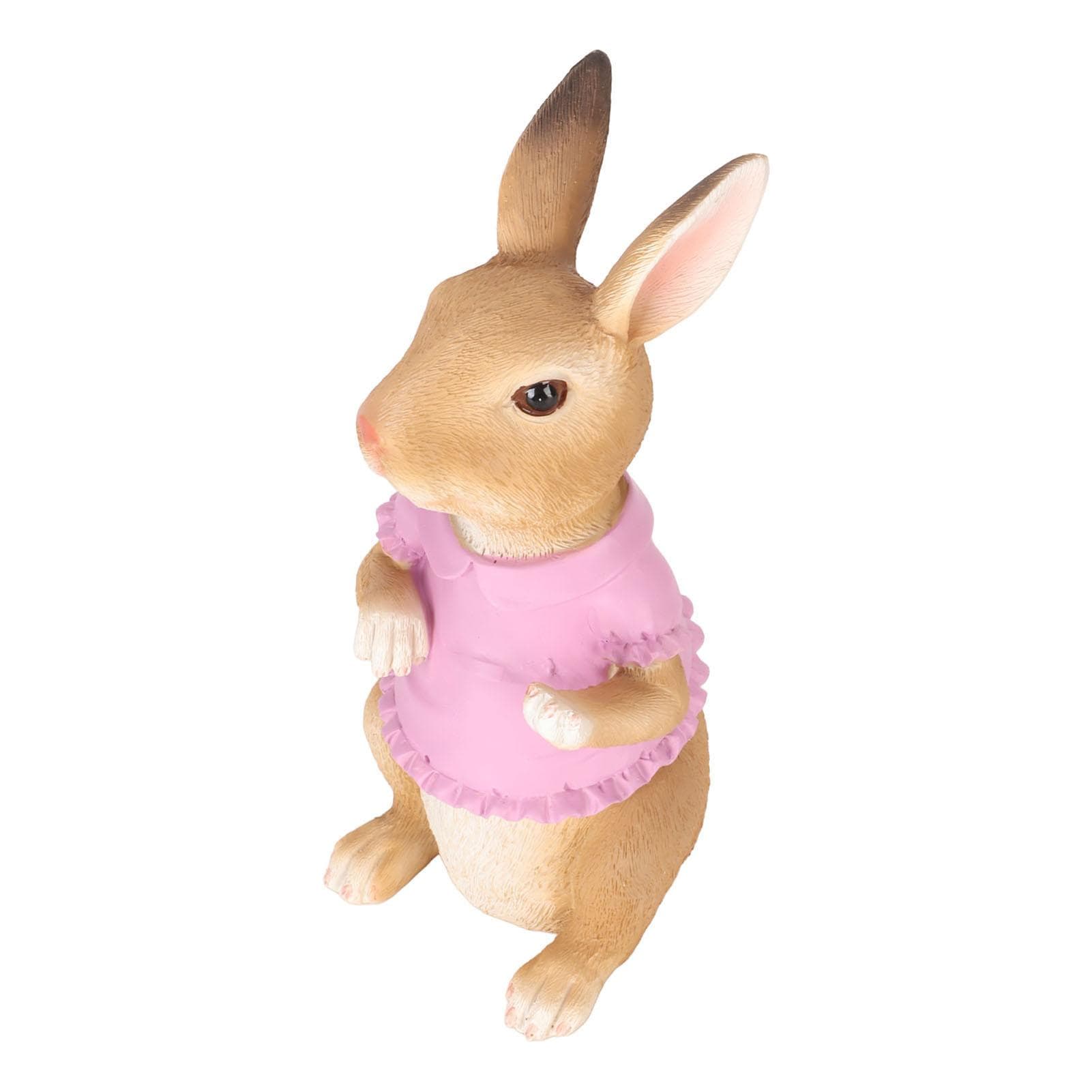 Rabbit Garden Statue Simulation Cute Fun Waterproof Resin Figurine Decoration for Lawn Yard Patio