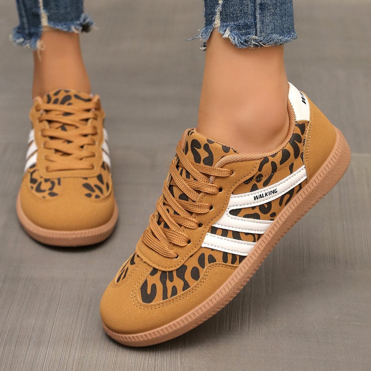 Handball Spezial Pure Original German Training Shoes Retro Casual Leopard Versatile Sports Couples Board Shoes 39 leopard
