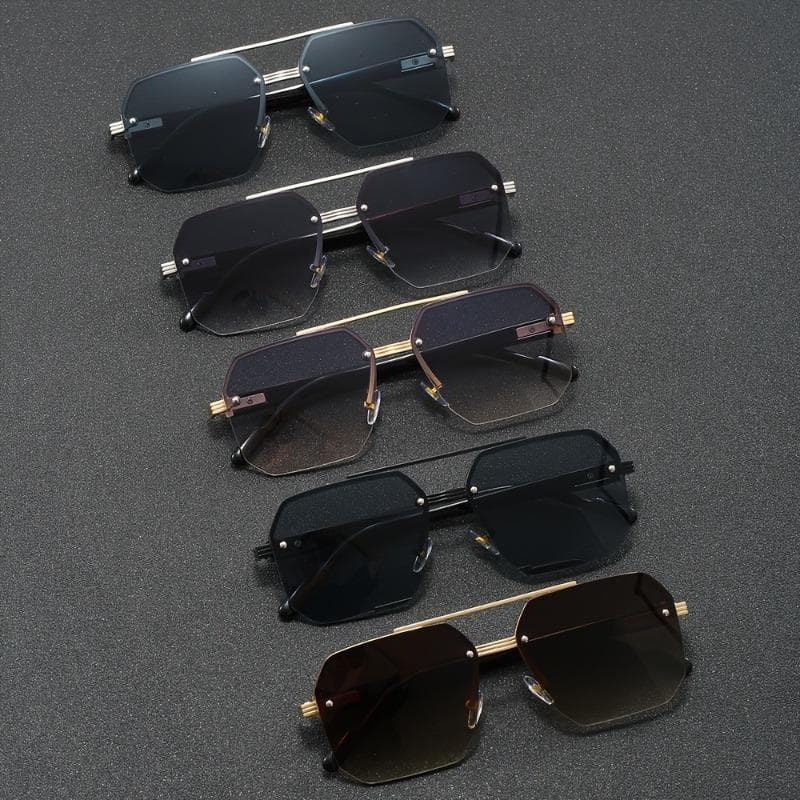 5pcs Square Semi-Rimless Glasses for Men Women Wedding Party Couple Fashion Trendy Eyewear Holiday Gift