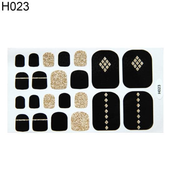 Fancystyle Nail Art HeMoon Smile Waterproof Toe Sticker Full Cover Decal Adhesive Wrap 23#