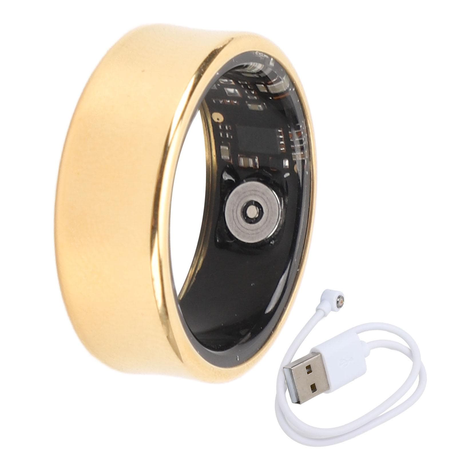Smart Ring Health Tracker IP68 Water Resistant Photo Control Multiple Sport Modes Fitness Sleep Size 8