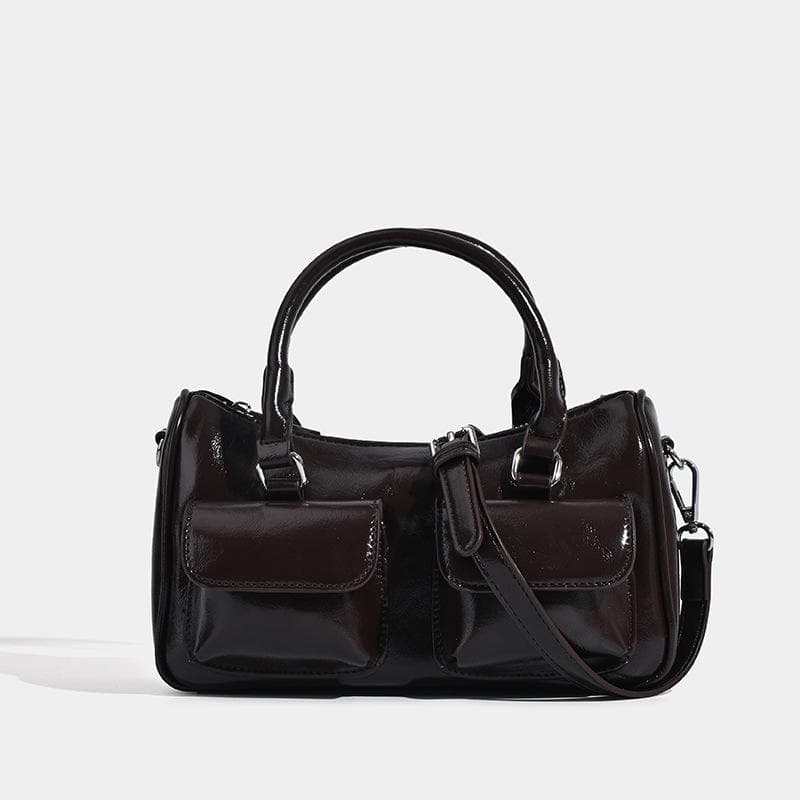 Niche Design Cool High-grade Retro Pu Handbag Bag Female Fashion Ins Motorcycle Crossbody Bag