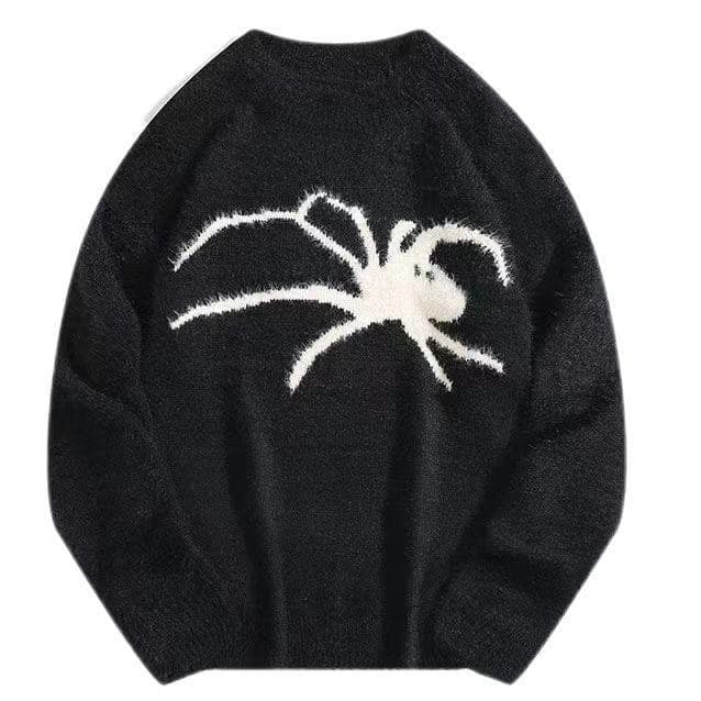 Men's Mink Fleece Loose Round Neck Sweater - Soft, Warm, Thickened for Autumn/Winter L black