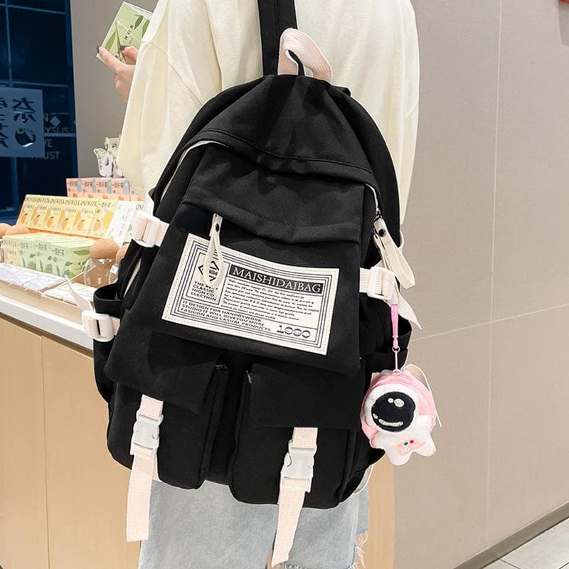Schoolbag Backpack Female Backpack Junior High School Girls College Students Lighten The Load Travel Bag
