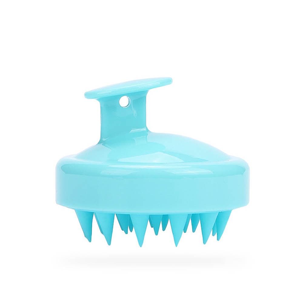 Soft Silicone Head Massager Comb Hair Scalp Massaging Shampoo Brush Scalp Scrubber blue