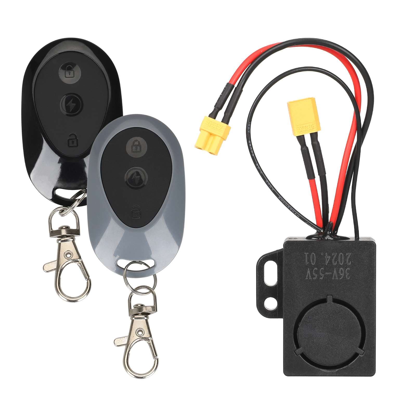 Electric Scooters Anti-Theft Device Vibration Alarm Waterproof One-Button Starter Support Vehicle black