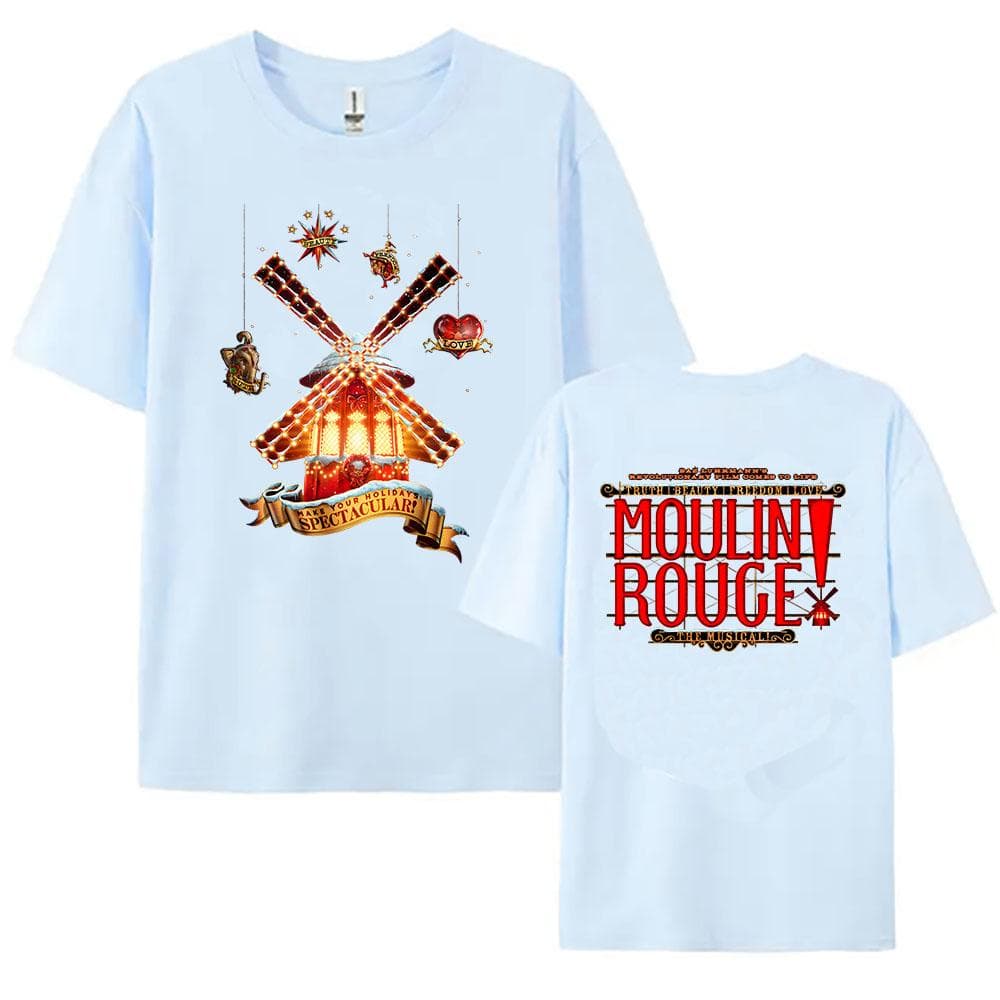 Moulin Rouge! Song and Dance Movie Tshirts Unisex Short Sleeve Cotton Summer T-shirt Aesthetic Clothes Graphic Print Tee-shirt XXL