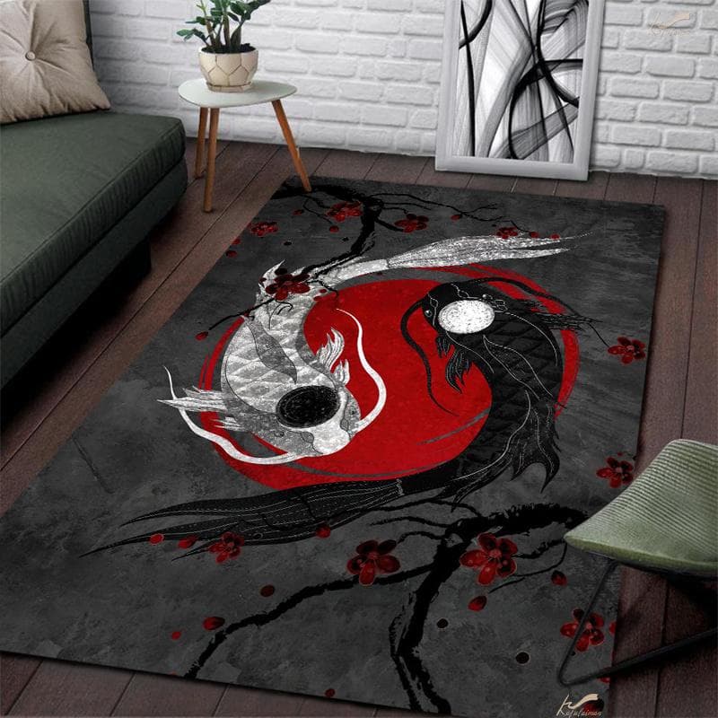 Black and white cat decorative floor mat carpet living room children's bedroom bedside non-slip floor mat kitchen bathroom 40x60cm