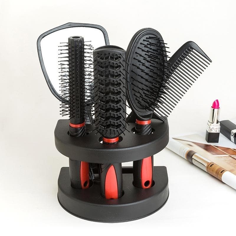 Salon Barber Comb PP Storage Stand For Hairdressing Combs Brushes Scissors Iron Roll Organizer Rack Hair Styling Holder red