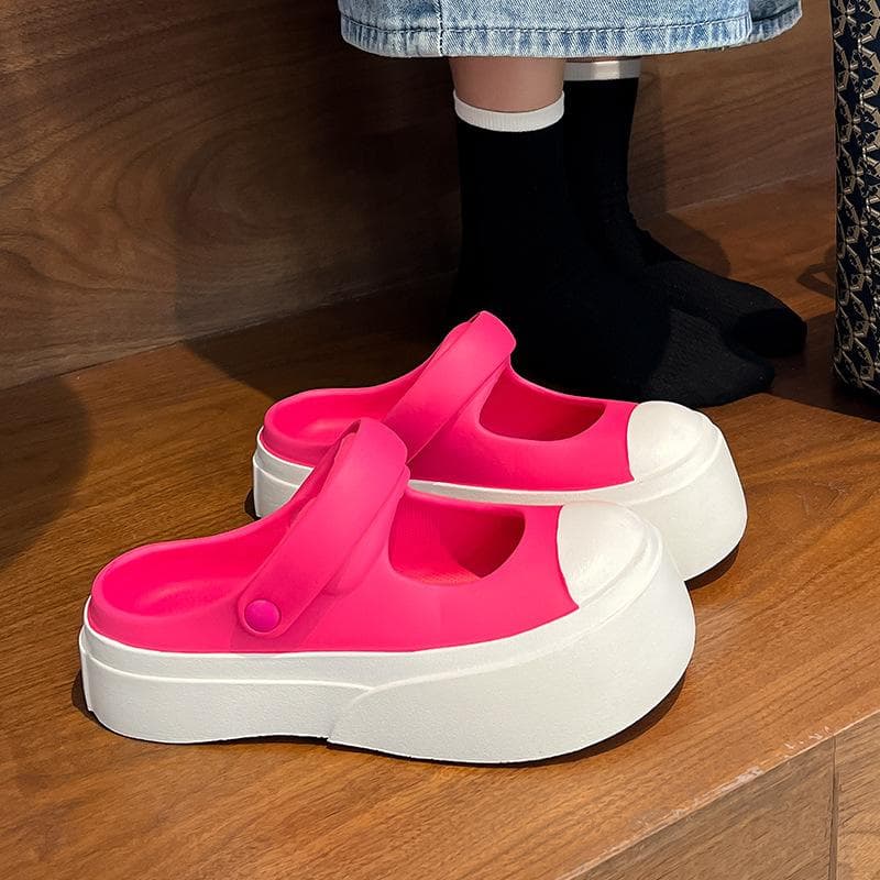Vibrant EVA Women's Sandals - Comfortable Beach & Outing Shoes in Yellow, Pink, Blue & White | Summer Style for European Ladies | Friendly Colors 35-36 pink