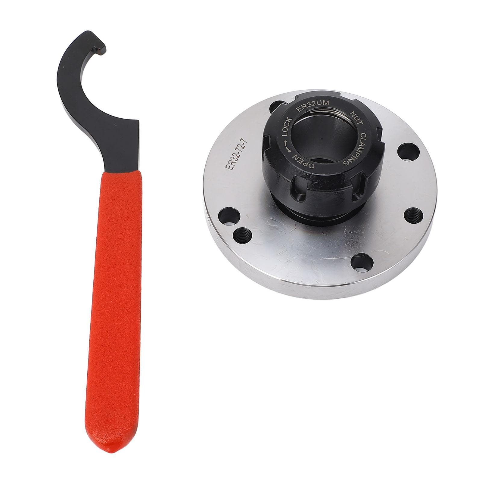 CNC Collet Chuck Carbon Steel High Concentricity ER32 Collet Chuck with Wrench for Lathe Milling