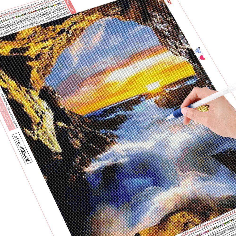 Scenic Diamond Embroidery Full Display Wall Art Diamond Painting Square Stones 20X30CM