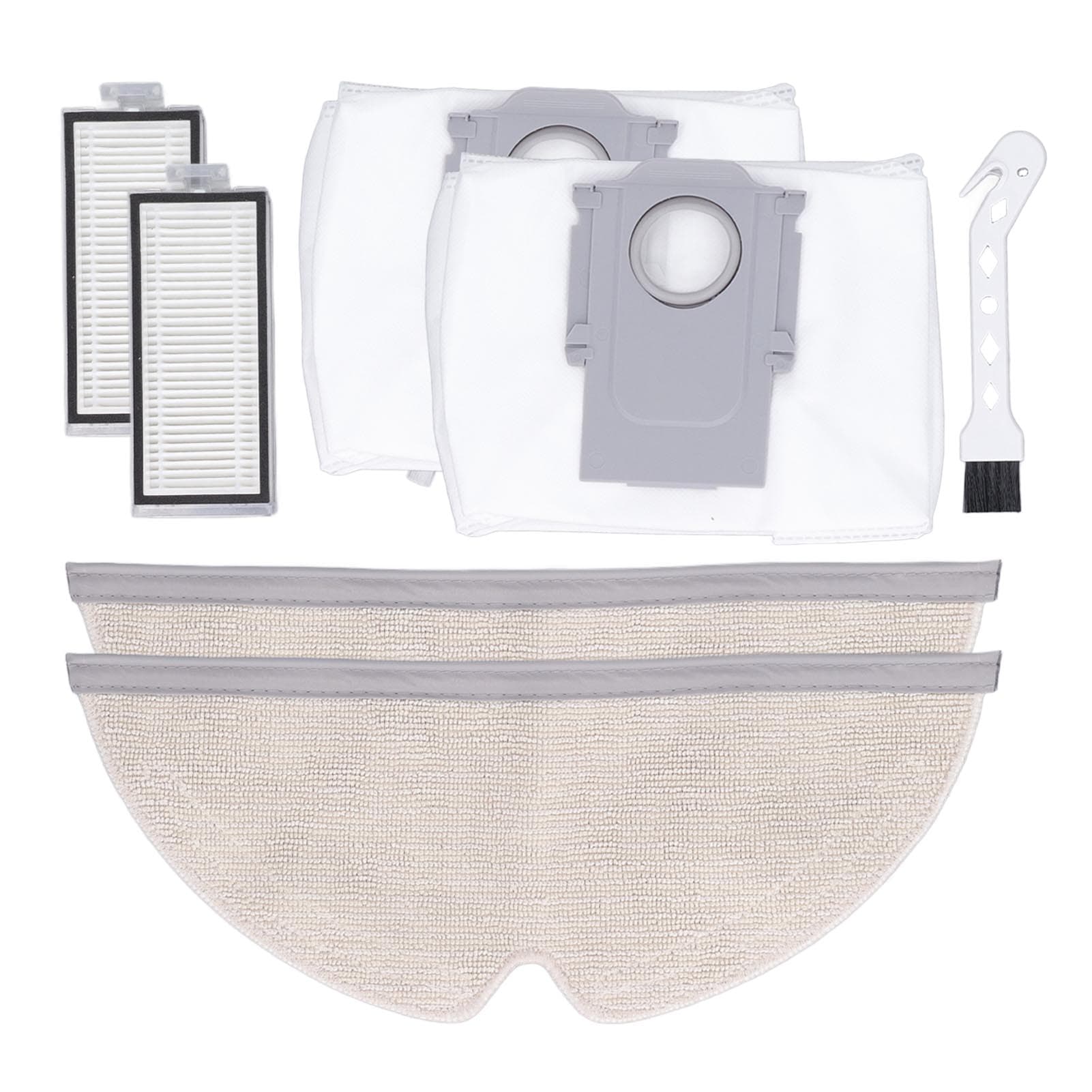 Vacuum Cleaner Replacement Parts 2 Side Brushes 2 Filter 2 Mop Pads 2 Dust Bag 1 Cleaning Brush for
