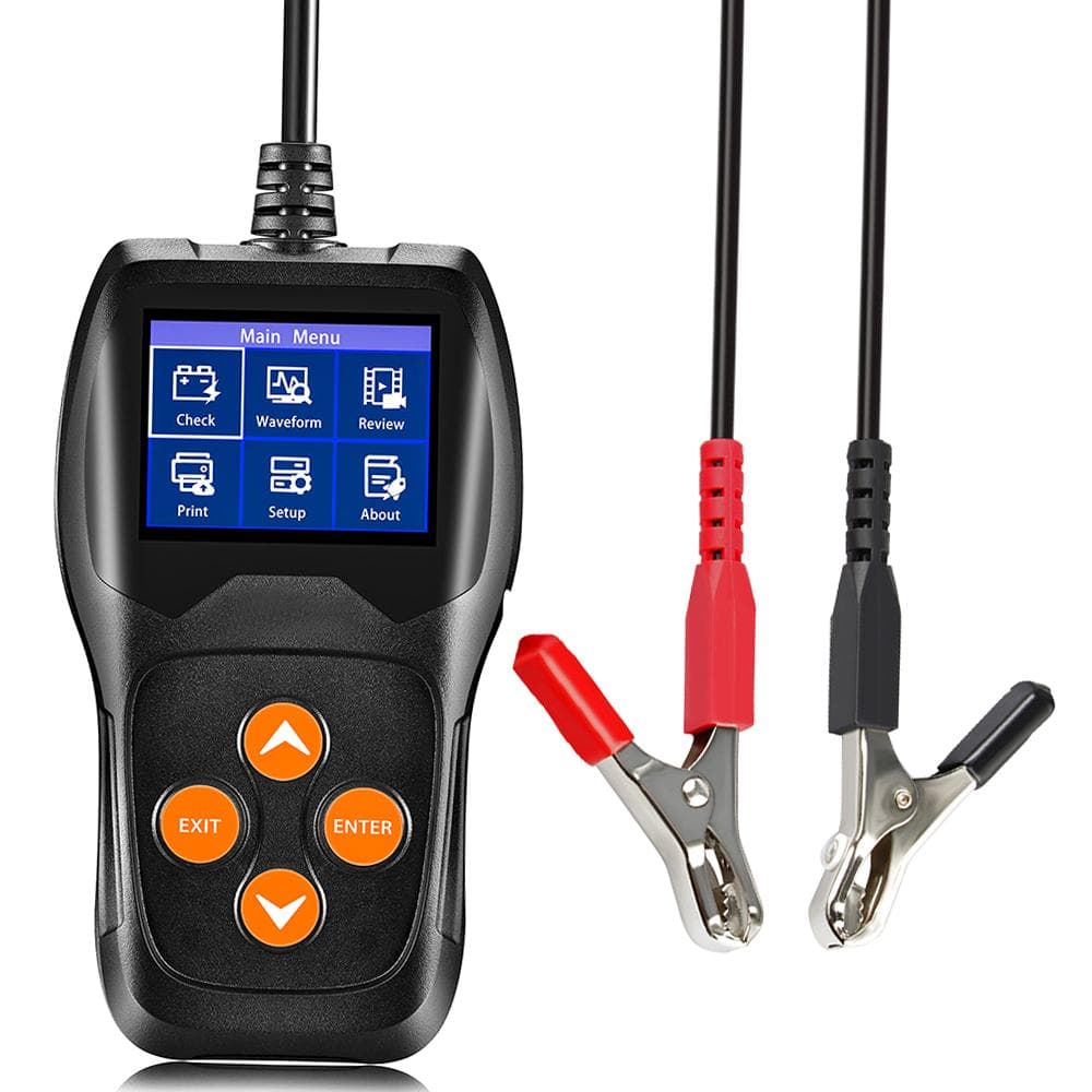 KONNWEI Professional Car Battery Tester (KW600) on Cranking System, Charging System 100-2000 CCA black