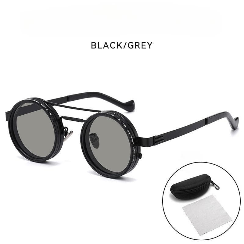 Rotatable Adjustable ND9 Sunglasses for Men UV400 Protection Retro Neutral Street Fashion Photography As shown