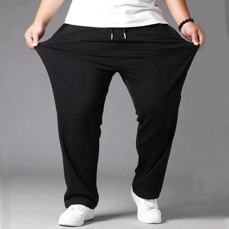 Men's 10XL Oversized Plus Size Black Casual Pants Sweatpants Elastic Waist Sports Joggers Baggy Pants Trousers Men Streetwear 9XL black