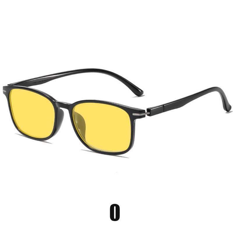 Anti-Glare Night Vision Driving Myopia Glasses for Women Men Ultralight Square Frame Eyeglasses Retro Minus Eyewear To-4.0