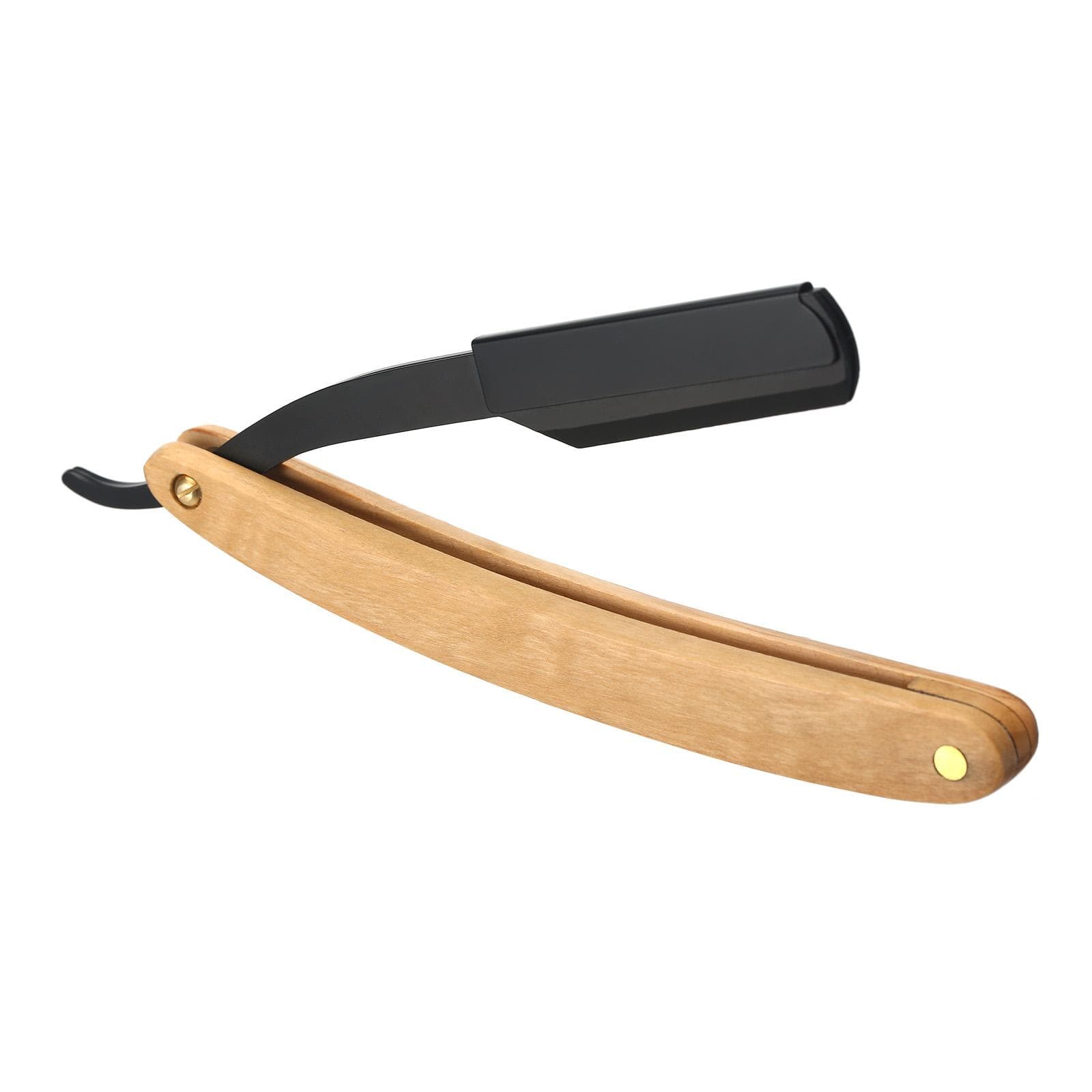 1PC Traditional Manual Shaver Professional Straight Edge Stainless Steel Sharp Barber Razor Folding khaki