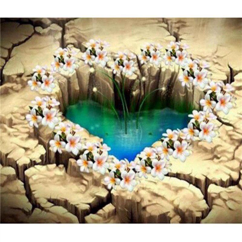 Diy Diamond Painting Cross Stitch scenery Mosaic diamond embroidery flowers stickers full round 20X30CM