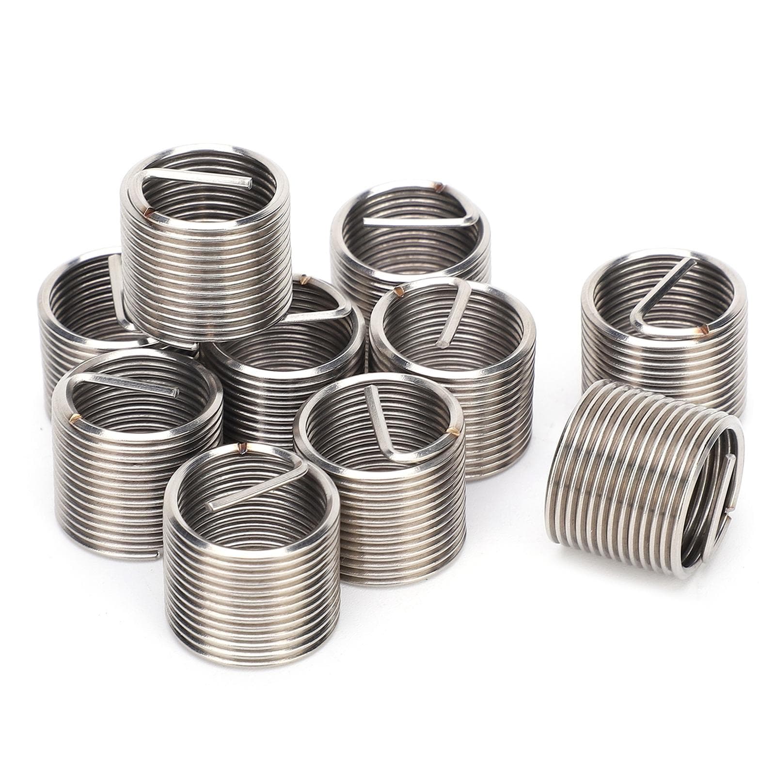 10Pcs Thread Inserts Male Female Reducing Nut Repair Tool Stainless Steel Wire Fastener M16x1.53D