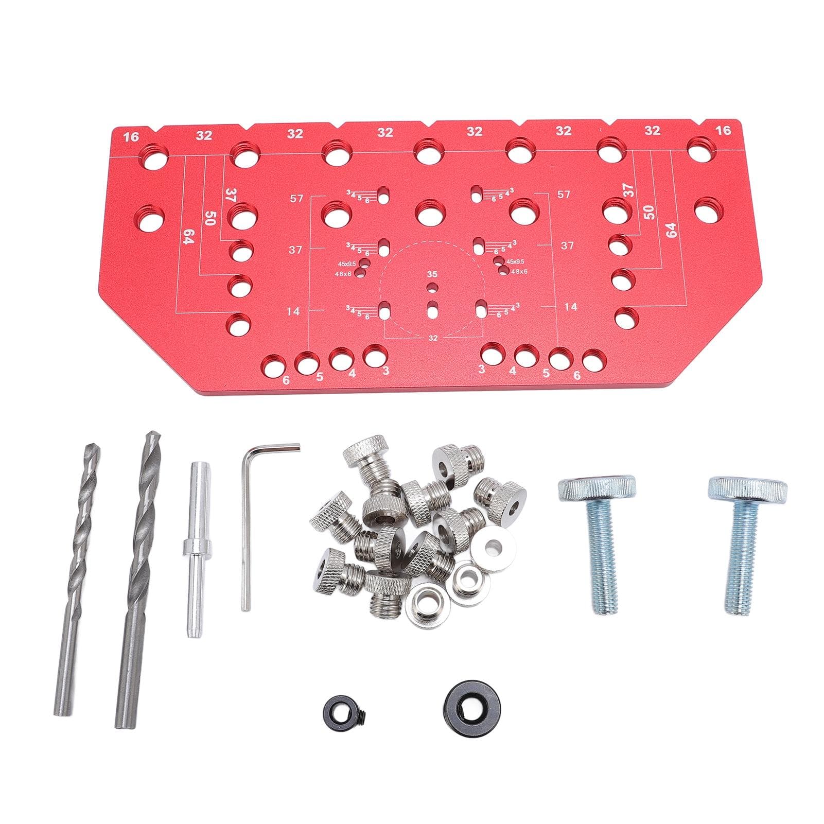 35mm Shelf Pin Jig and Hinge Jig Aluminum Alloy Hinge Drilling Tool for Handle Drawer Wardrobe