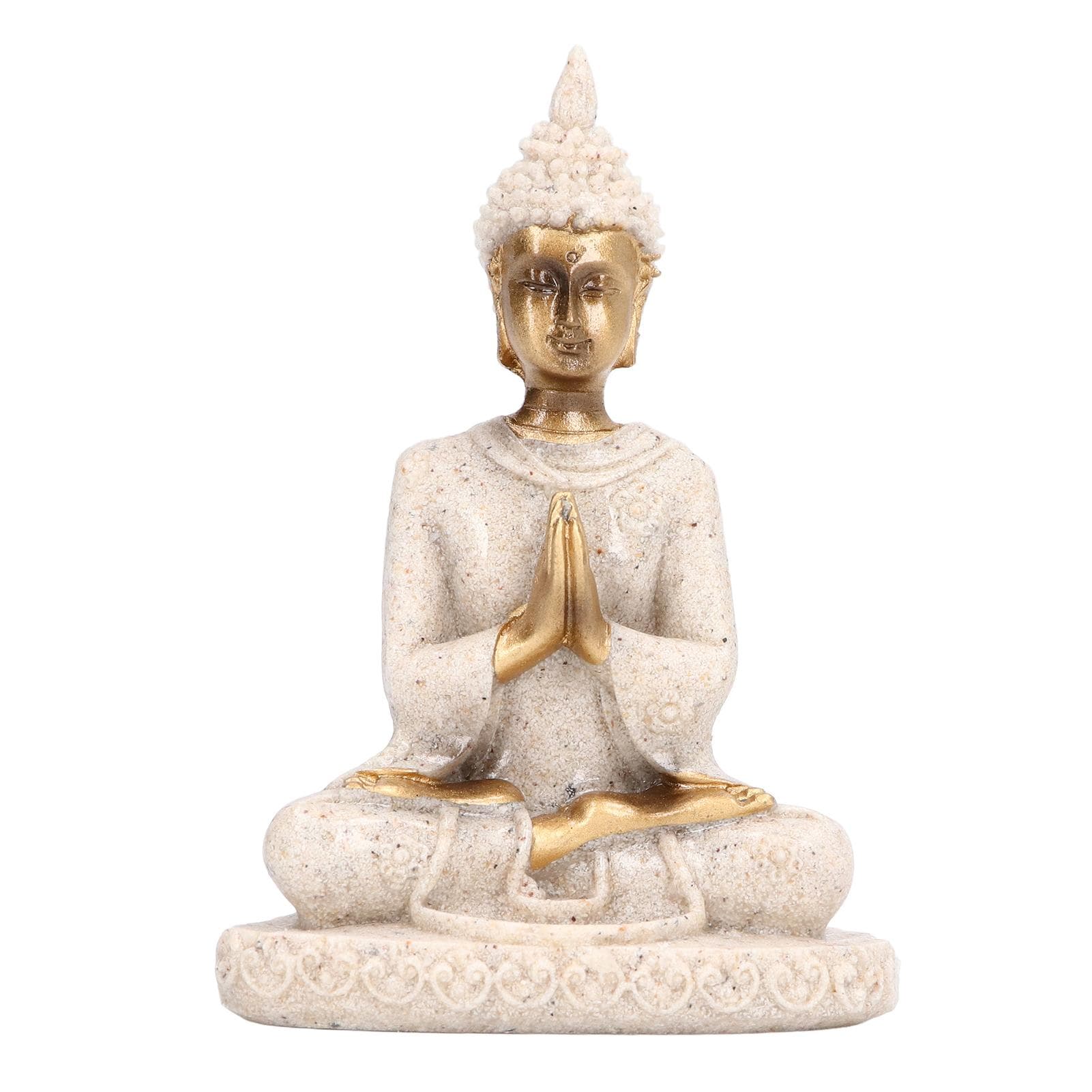 Buddha Statue Artisan Craftsmanship Clear Engraving Strong Frost Resistance Resin Meditating Buddha