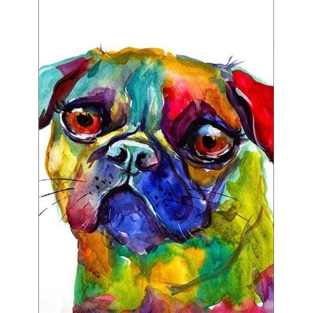 DIY Diamond Painting Dog Animals Embroidery Full Round Diamond Painting Cross Stitch 20X30CM