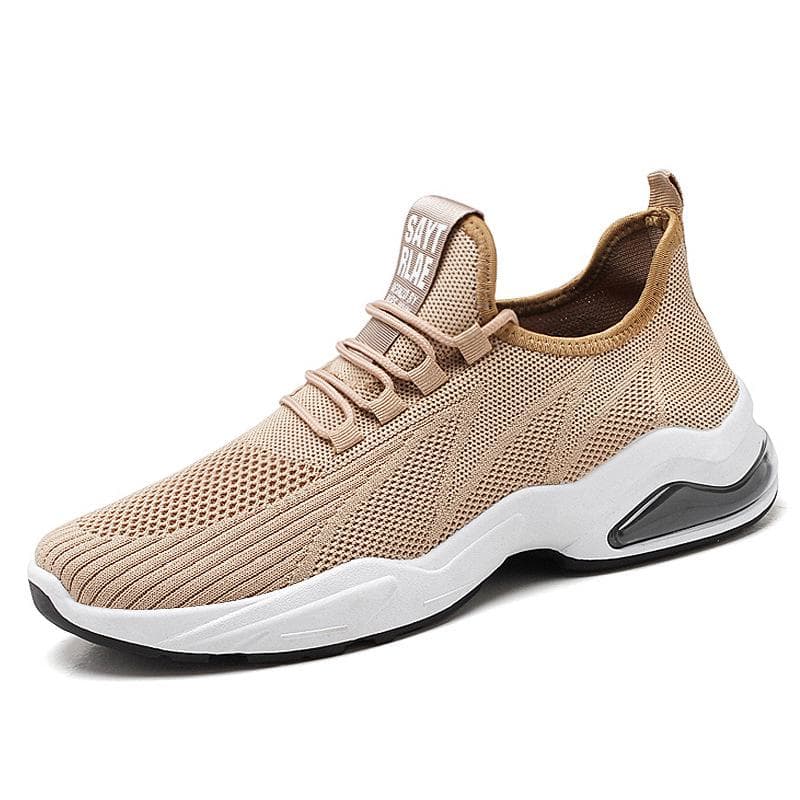 Sports Shoes Men's New Tide Shoes Soft-soled Air Cushion Running Shoes Fashion Trend Flying Woven Shoes Men 44