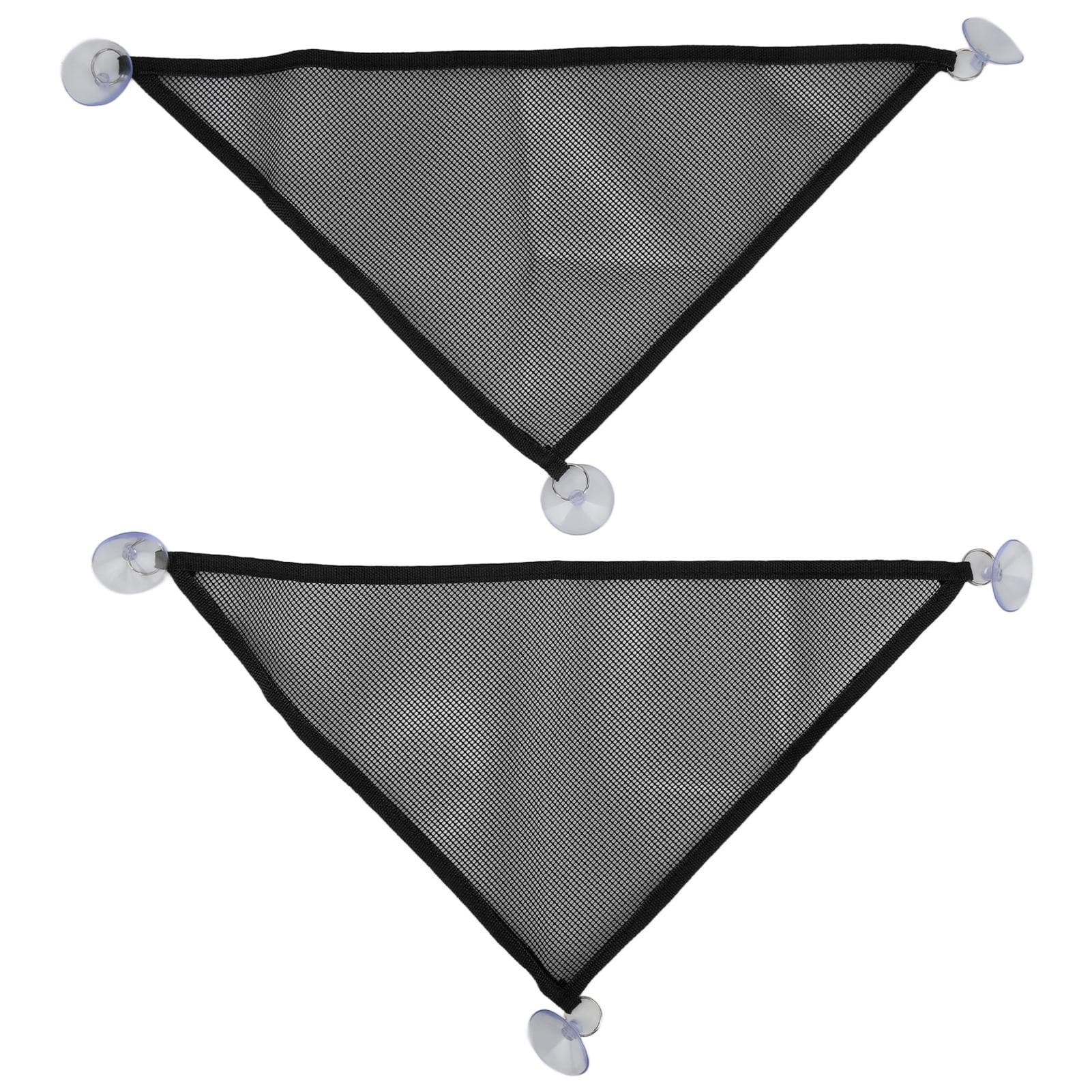 2pcs Reptile Hammock Bearded Dragon Triangular Mesh Hammock with Suction Cups for Iguanas Anoles S black