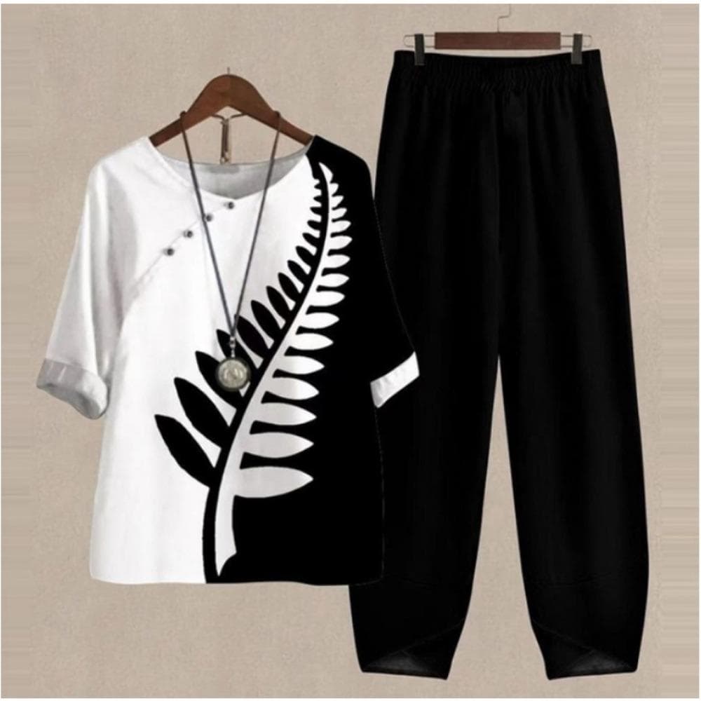 QICED Women's Fashion Summer Spring Solid Color Print Short Sleeve Suspenders Trousers Pants Suits XXXXL