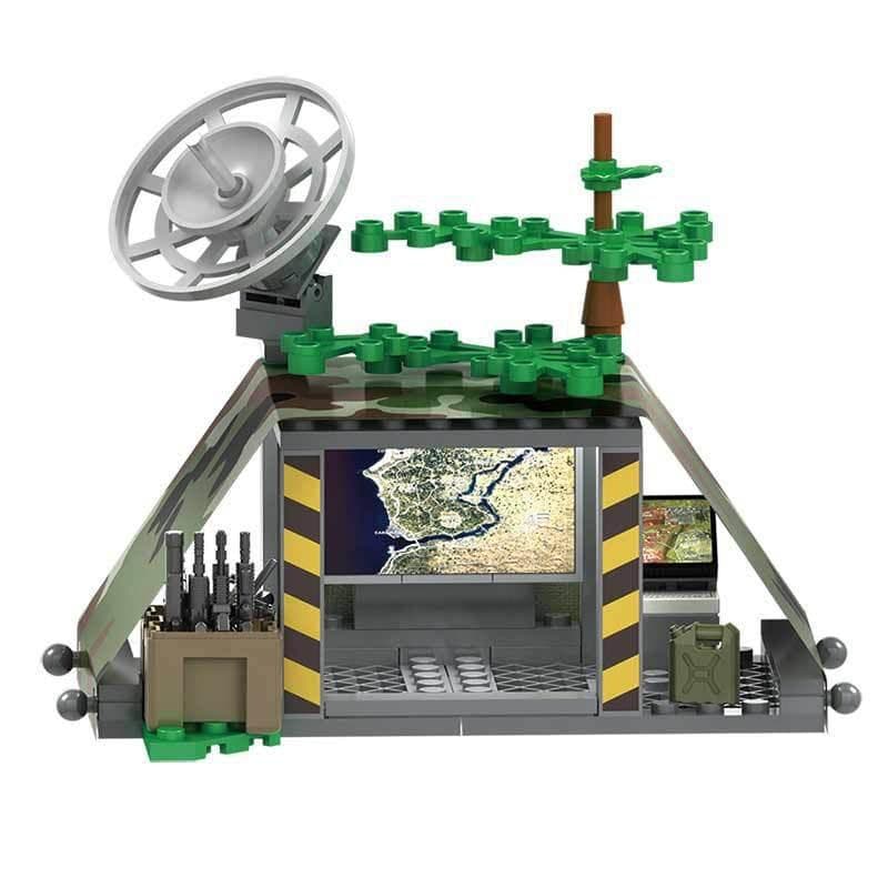 MOC Military Camouflage Tent Wartime Command Center Minifigure Building Blocks Camp War Scene Accessories Bricks Toys Boys Gift