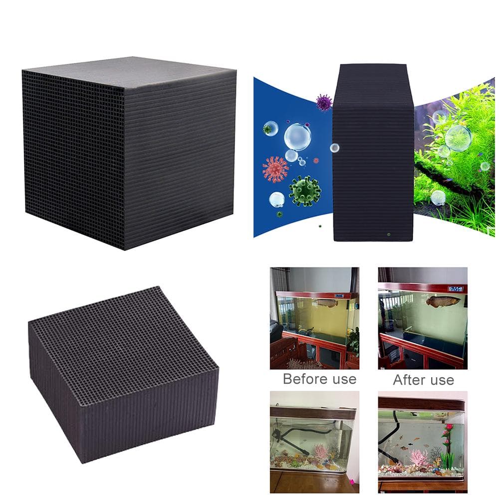 Water Purifier Cube Aquarium Filter Eco-Aquarium Filter Ultra Strong 10X10X5CM black