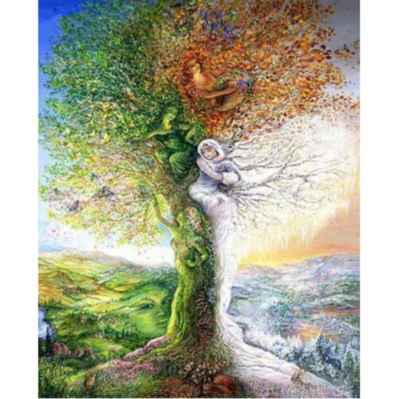 DIY Diamond Embroidery Scenery trees Cross Stitch diamond painting Mosaic Needlework Home decor 20X30CM