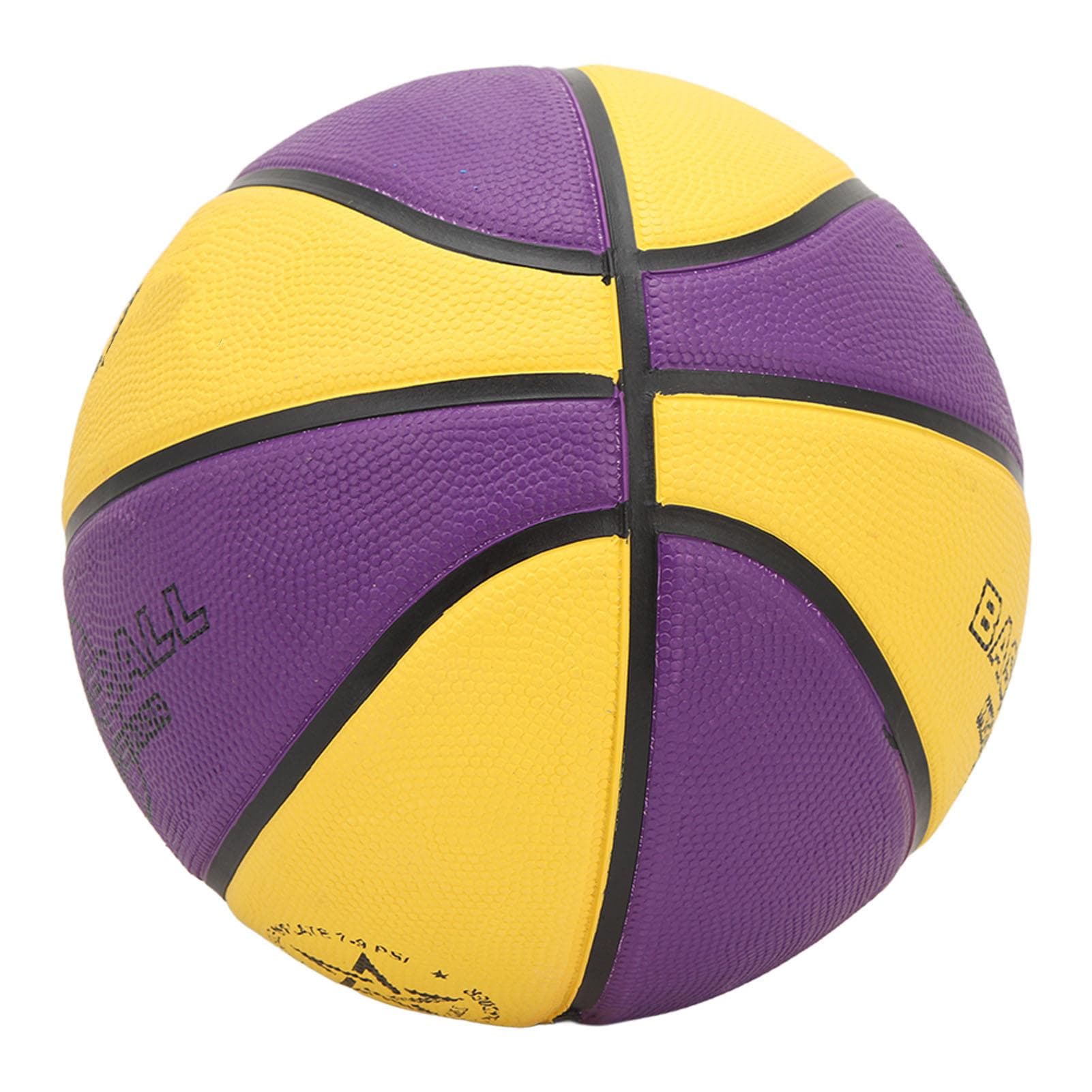 Rubber Basketball Rubber Yellow Purple Soft Touch Easy To Grip Sports Basketball for Kids Youth