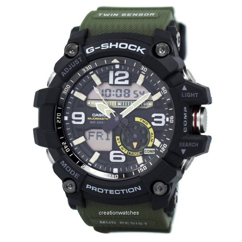 Casio G-Shock Mudmaster Analog Digital Twin Sensor GG-1000-1A3 GG1000-1A3 Mens Watch black