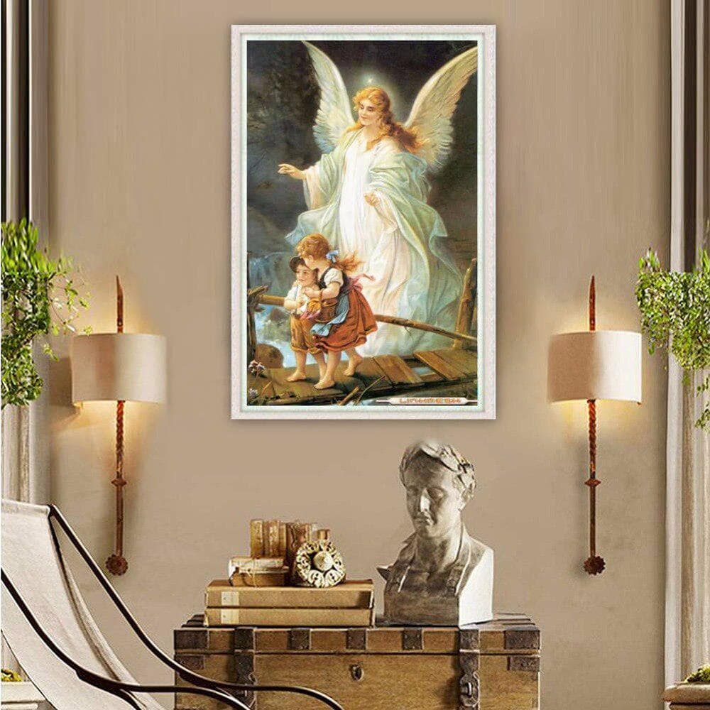 Diamond Diamond Painting Angel with Babies Cross Stitch Embroidery Needlework Home Decoration 20X30CM
