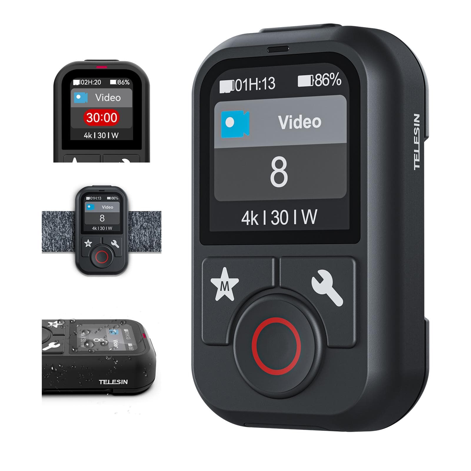 Wireless Smart Remote Control Camera Controller 60M Control Range Waterproof Replacement for GoPro black
