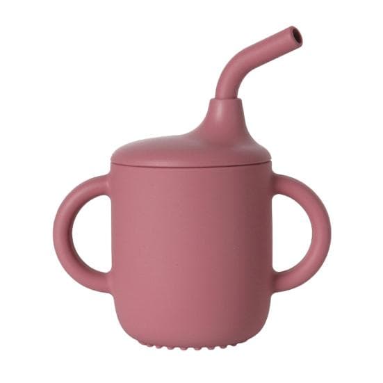 180ml Practical Baby Drinking Cup Comfortable to Hold Anti-drop Multicolor Double Ear Sippy Infant Supplies wine red